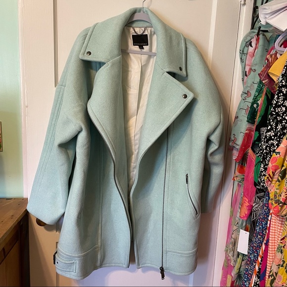 Banana Republic cocoon mint green coat - Picture 3 of 15